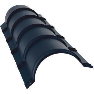 Планка конька полукруглого 0,45 Drap TX RAL 7024 мокрый асфальт (1,97м)