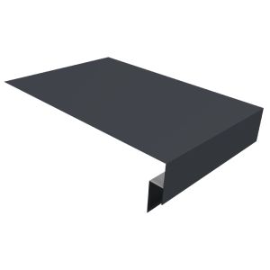 Планка околооконная сложная 200х50х18 (j-фаска) 0,5 Satin Matt TX RAL 7024 мокрый асфальт (2м)